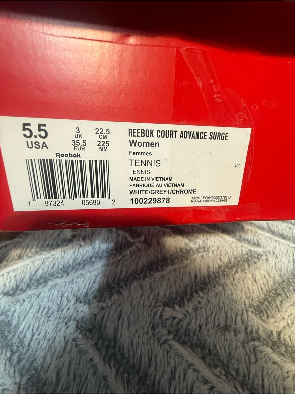 Reebok Kids White with Silver Accent Platform Sneakers - Picture 5 of 10